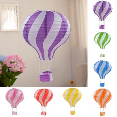 30cm Striped Hot Air Balloon Paper Lantern Kids Birthday Party Wedding Decor