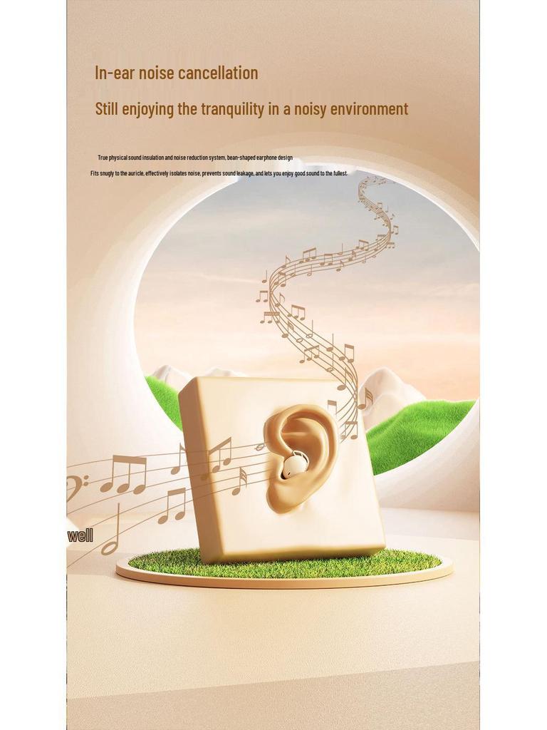 2025 Waterproof Noise-Cancelling Bluetooth Sleep Earphones - Side Sleeper & Sports-Friendly, No Ear Pressure or Sound Leakage