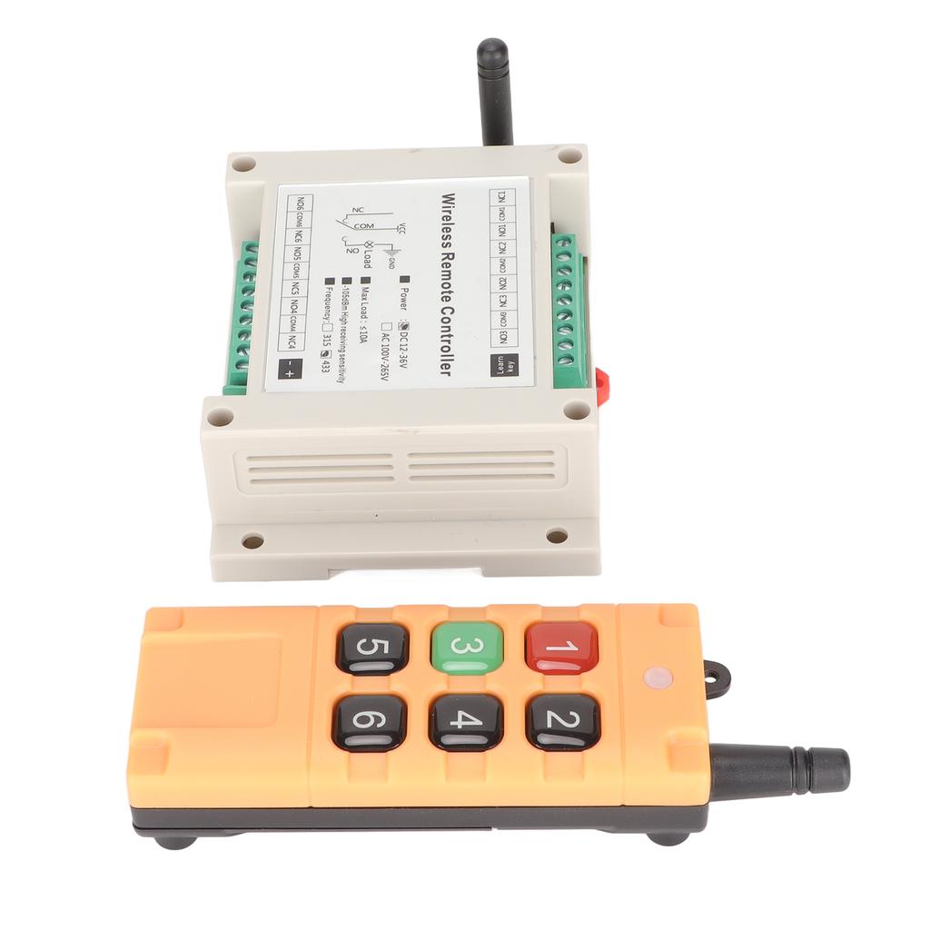 Remote Control Switch Multifunctional 6CH 433Mhz Remote Control Relay for Electric Doors Windows Ind