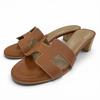 Great Sandals Oasis Mule Gold Calf Leather Women 35 Used