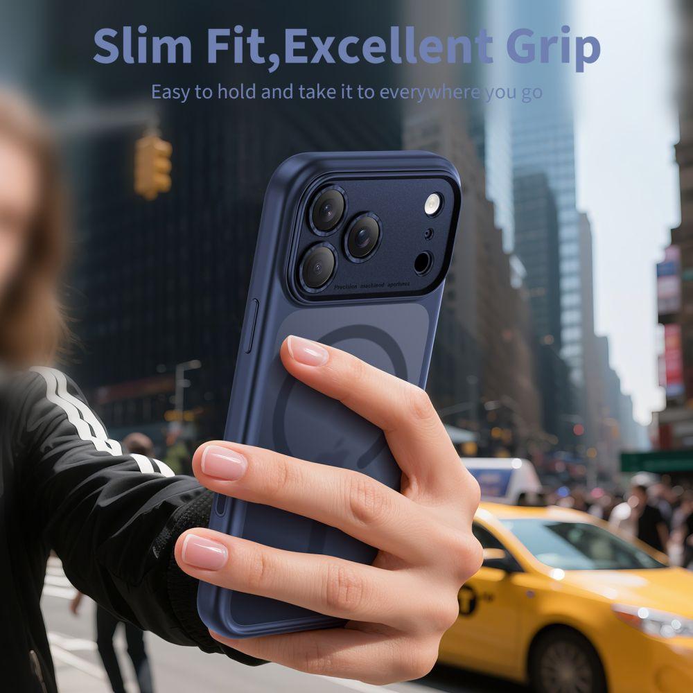 Etui Hülle für iPhone 17 Pro Magpeak Magsafe CC - dunkelblau matt