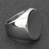 Men's 22MM Polished Titanium Steel Ring with Laser-Etched Seven-Pointed Star Rune