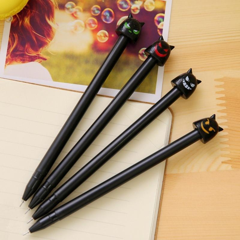 4PCS Stationery Angel Devil Creative Gel Ink Student with A Lovely Water Pen Pen 0.38mm