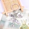 Earth Airplane Pendant Keychains Travel Alloy Keyring Diy Handmade Jewelry Gifts