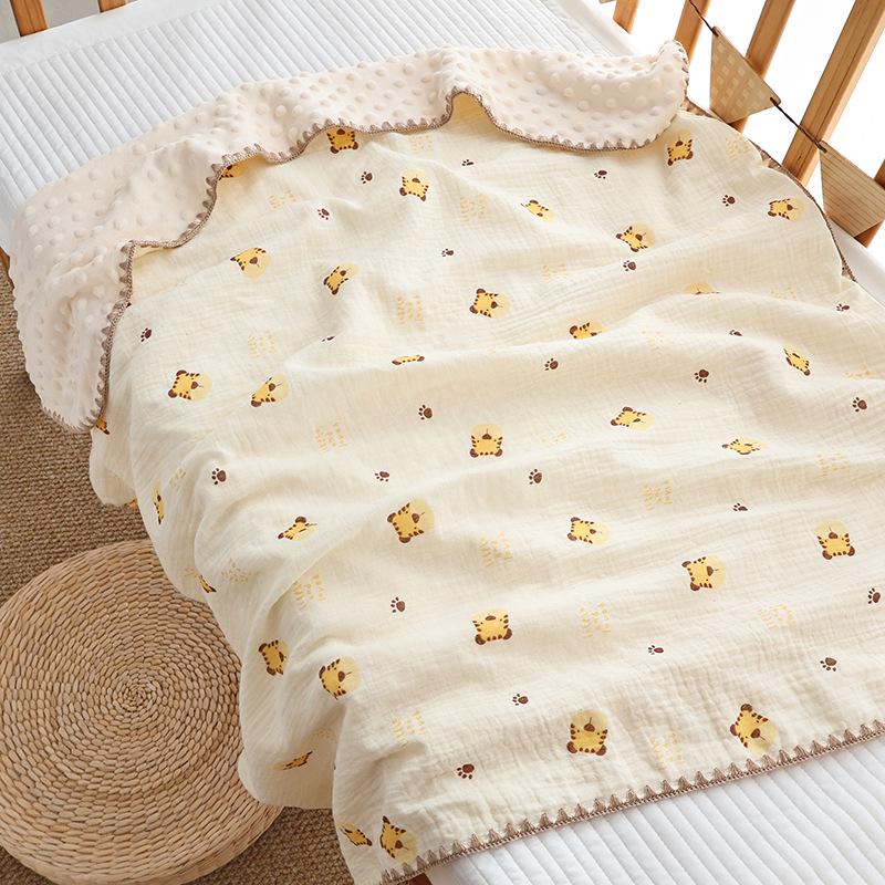 Bean Blanket: Pure Cotton Soft Gauze Baby Towel & Swaddle Quilt for Newborns and Children - Spring/Summer.