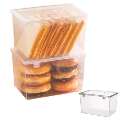 2.8L Transparent Bread Box Air-Tight Seal Large Opening Food Grade