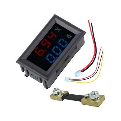 DC 100V 100A Digital Voltmeter Ammeter Blue+Red Dual LED Display Guage W/ Shunt
