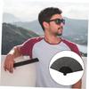 VICASKY Einfaches Falt-mit für Männer Herren-Fächer, Leicht, Schwarz, Tasche,