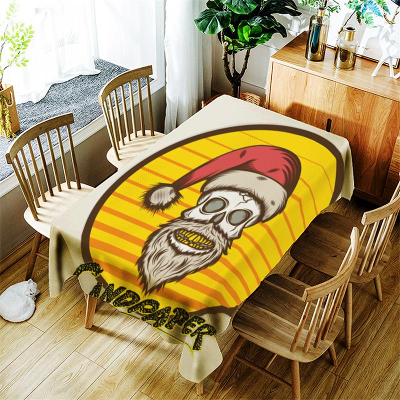 Halloween Kürbis Laterne Tischdecke Schädel Muster Für Kinder Polyester Komfortable Wasserdichte Tisch Tuch Abdeckung Für Home