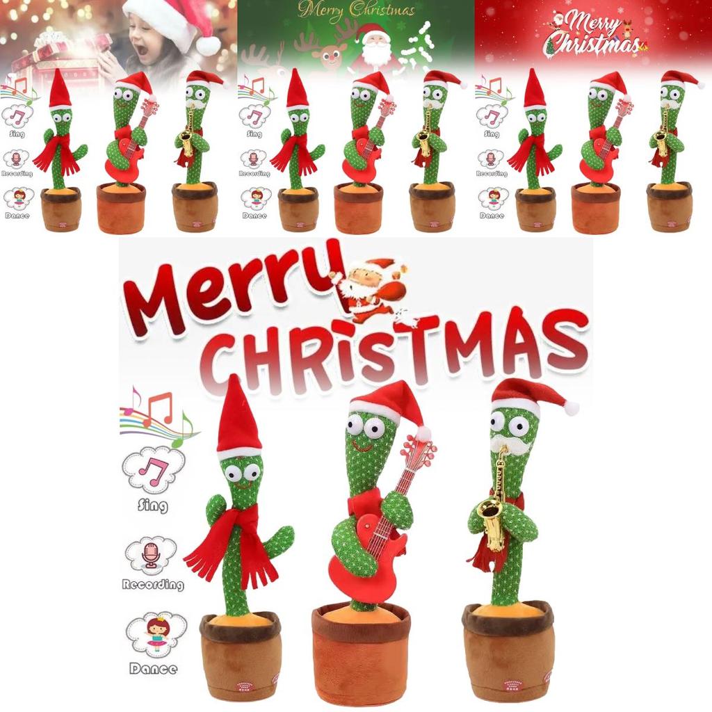 Adorável Brinquedo Interativo de Cacto Dançarino Com Recursos de Canto e Dança Para Presentear com Diversão