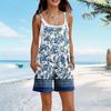 Rompers For Women Summer Casual Sleeveless Overall Comfy Loose Spaghetti Strap Romper Fashion Jumpsuit With Pockets