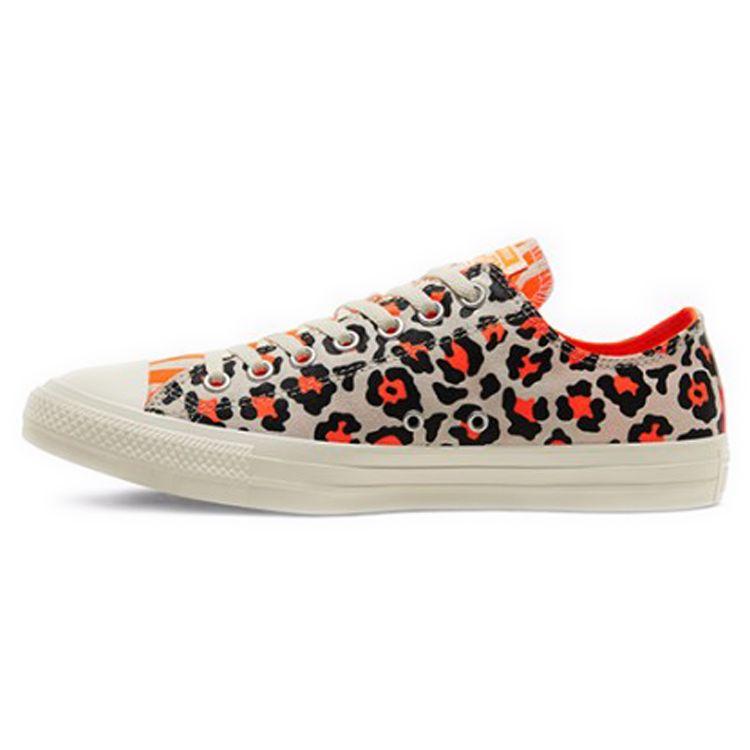 Converse All Star Comfortable Versatile Low Top Canvas Shoes Unisex Sneakers Leopard 167631C