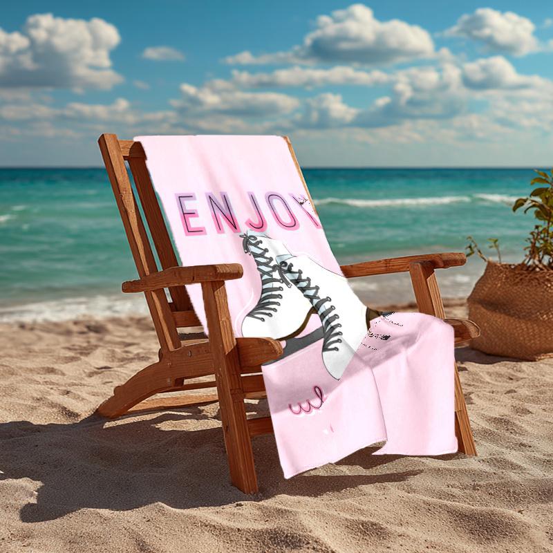 Ultra Soft Beach Towel with figure skating Theme,Ideal for Pool,Camping, Diving,Perfect Travel Essential, Vibrant Beach Towel.