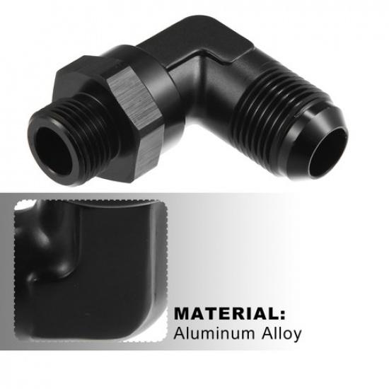 Universal 90 Degree 10AN Flare to 8AN ORB Port Fuel Pump Rail Fitting Pack of 1