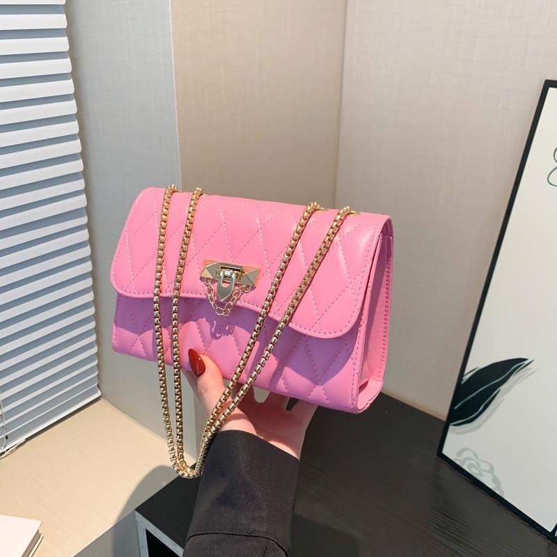 Schicke Vintage-Kette Kleine quadratische Tasche Trendig Sommer 2024 Schulter Crossbody