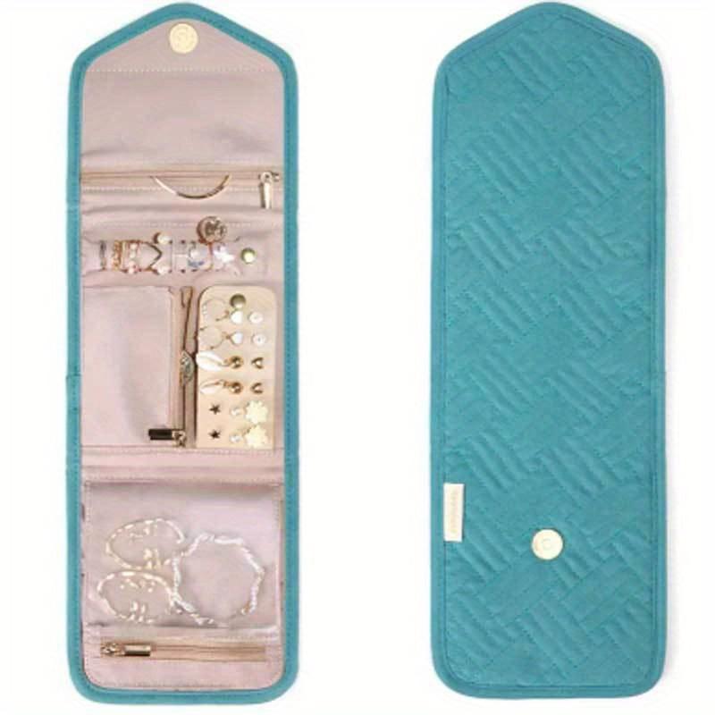 

Складной рулон для украшений, удобный органайзер для украшений, сумка для украшений, косметичка, витрина для украшений, дорожная складная сумка для дома морская волна