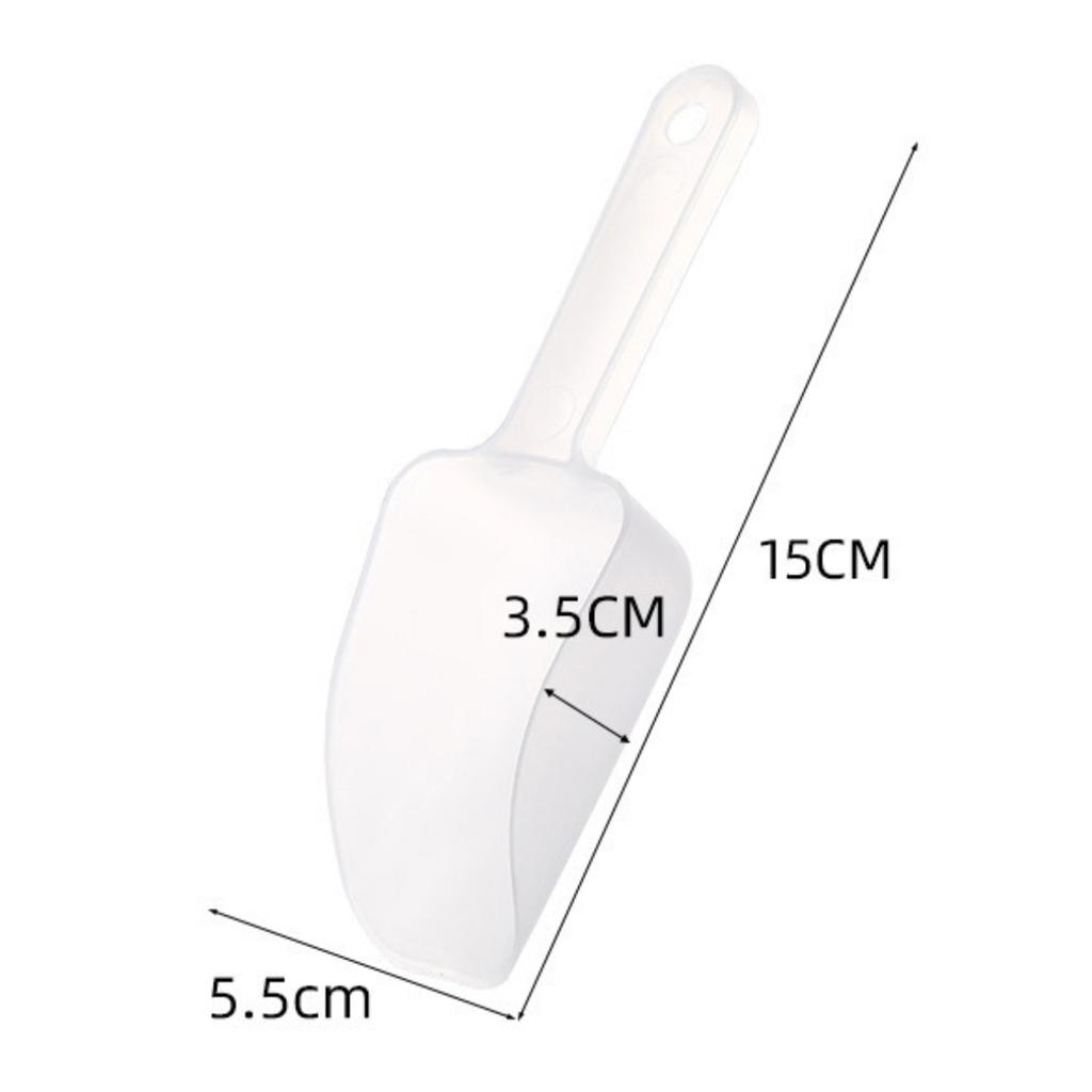 Kitchen Frosted Plastic Ice Scoop Durable Multi-Purpose Small Ice Shovel with Comfortable Handle for Household and Commercial Use