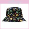 Sprunki Casual Bucket Hat van polyester, geschikt voor bescherming tegen de zon en wind.