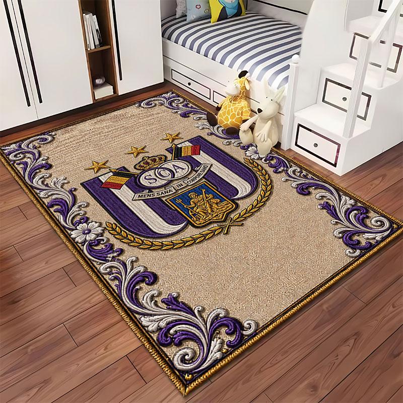 Royal Crest Purple Carpet Pattern suitable as a non-slip mat for the living room or bedroom sofa