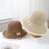 Summer Hats For Women Sun Hat Lace Brimmed Sun Hats Ladies Breathable Beach Accessories Bucket Hat Seaside Holiday Foldable New