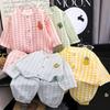 Children's Sleepwear Top Pants Spring and Autumn Two-piece Set for Boys and Girls Cloud Summer Cardigan Cartoon Home Suit Set