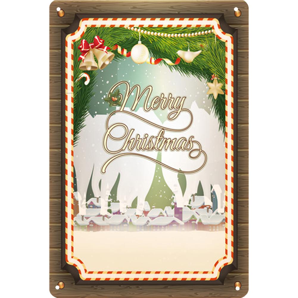 Merry Christmas Metal Tin Sign Plaque  Cartoon Elk Santa Claus Iron Painting Home Bar Cafe Pub Decoration Wall Art Plates
