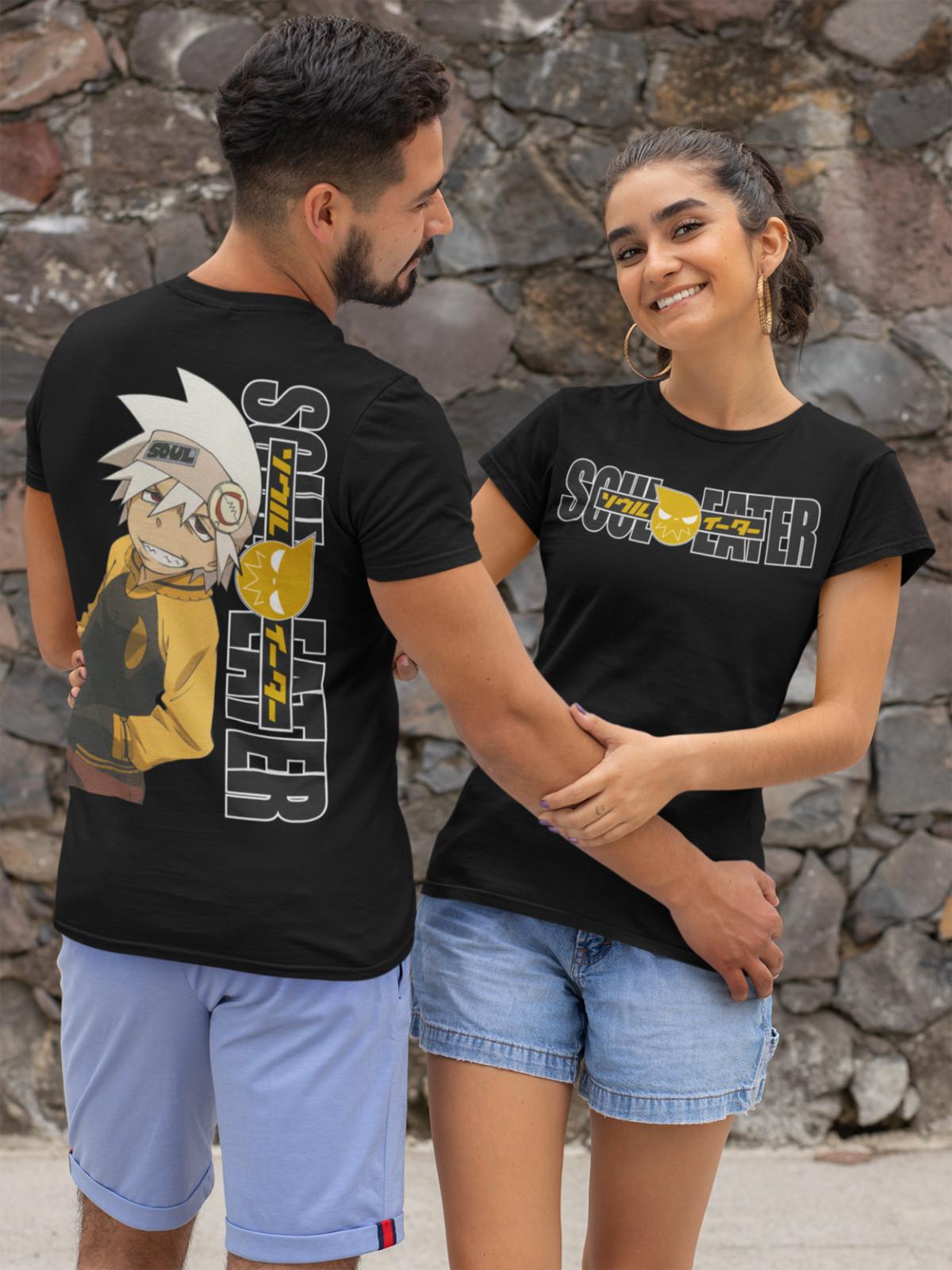 Soul Eater Evans unisex T-Shirt Mens Womens Tees Top Anime Soul Eater new 2022 shirt front and back 4XL