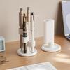 Simple ABS Pen Holder 4-slot Rotating Household Desktop Pen Rack Toothbrush Holder School Office Home