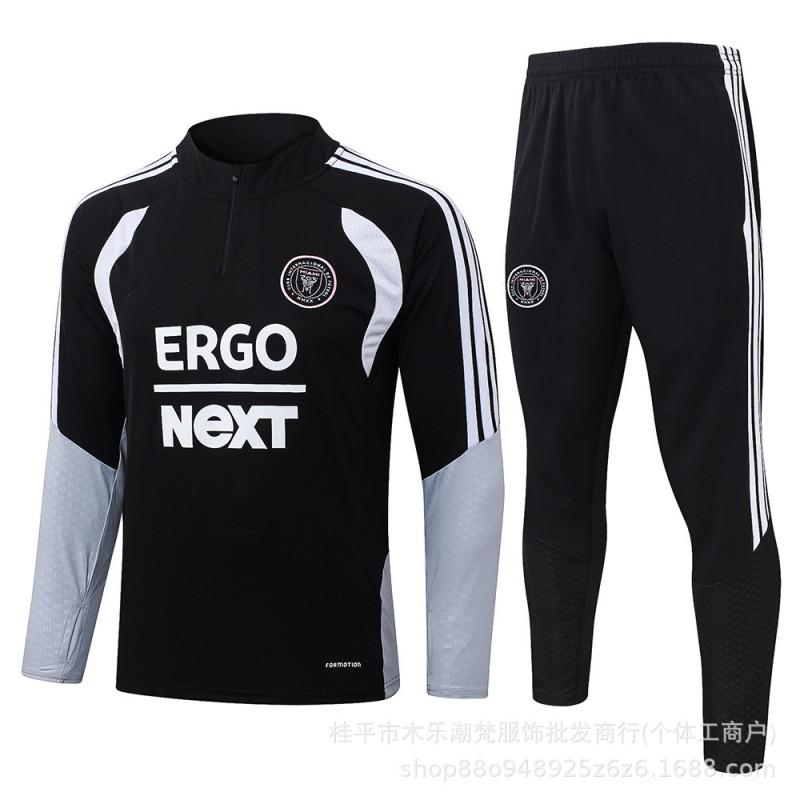 26/27 Season Spain Miami Marseille Training Top Long Sleeve Half Zip Tracksuit Kids Adult Football Jersey Fall Winter