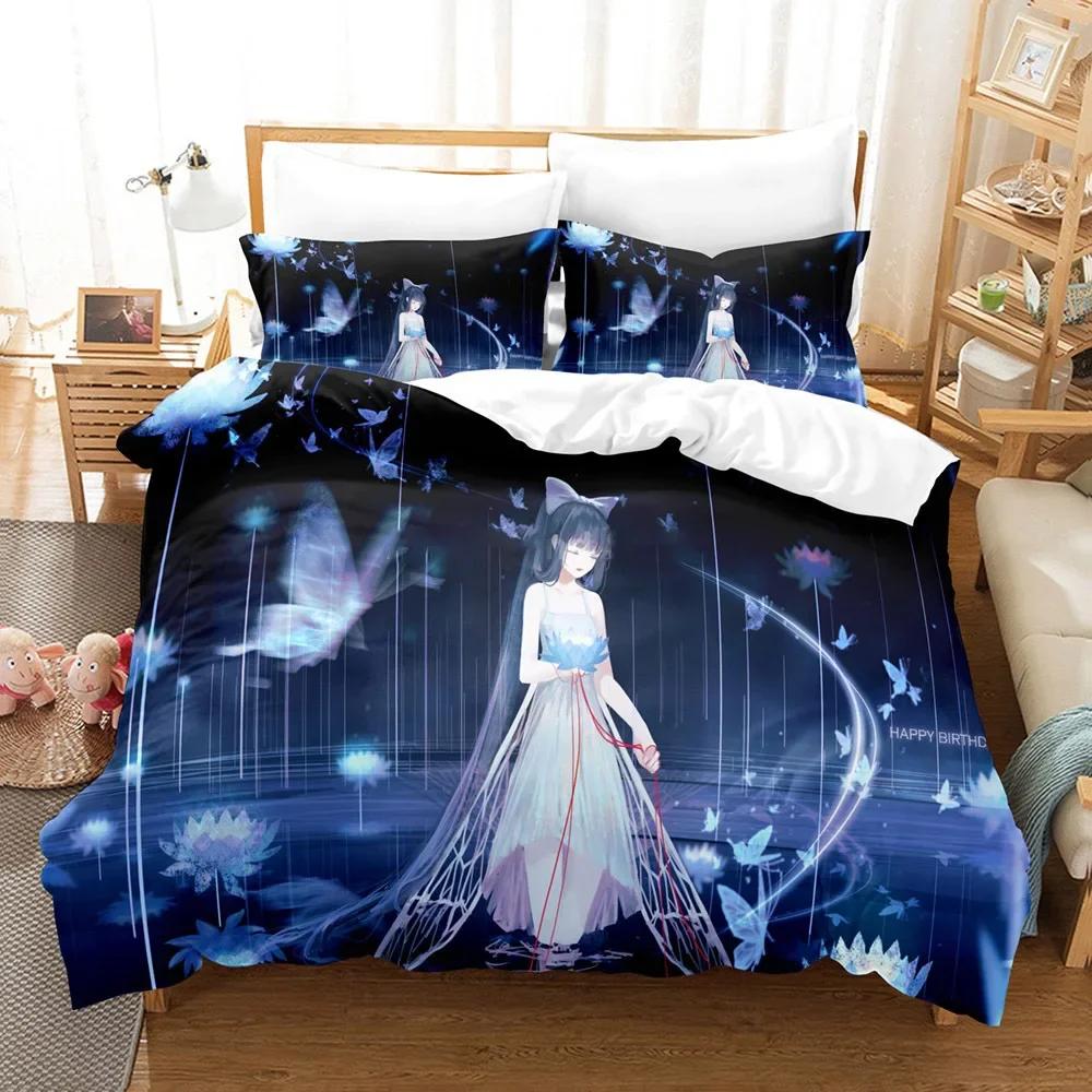 3D Print Cardcaptor Sakura Comfortable Duvet Quilt Cover Pillowcase Bedding Set Children Bedroom Decoration Home Textile