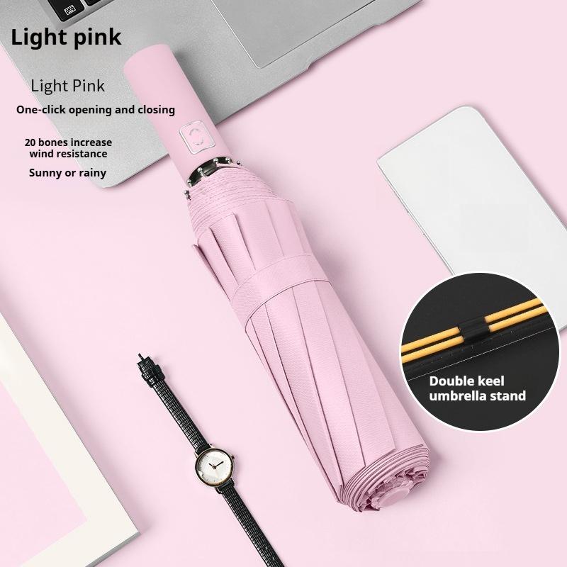 Fully Automatic Double Large Umbrella Folding Weather and Rain Umbrella Sun Umbrella Sun Umbrella 24 Bone Umbrella