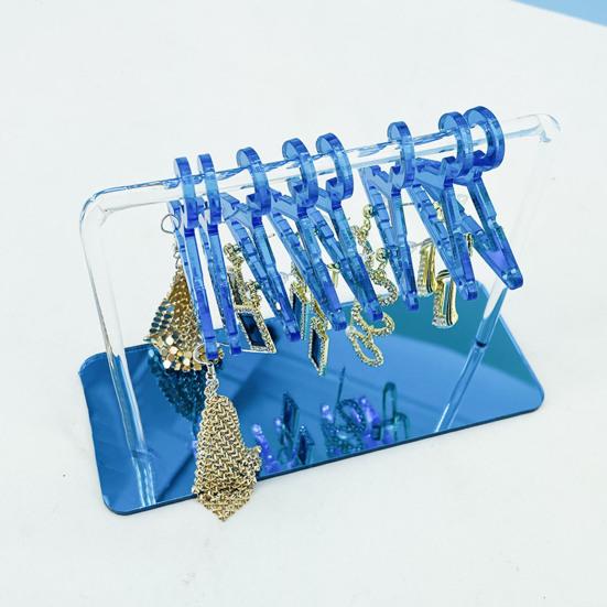 Ohrringhalter Ständer Kleiderständerform Mehrlöcher Acryl Kleiderbügel Ohrring Aufbewahrung Display Heimbedarf