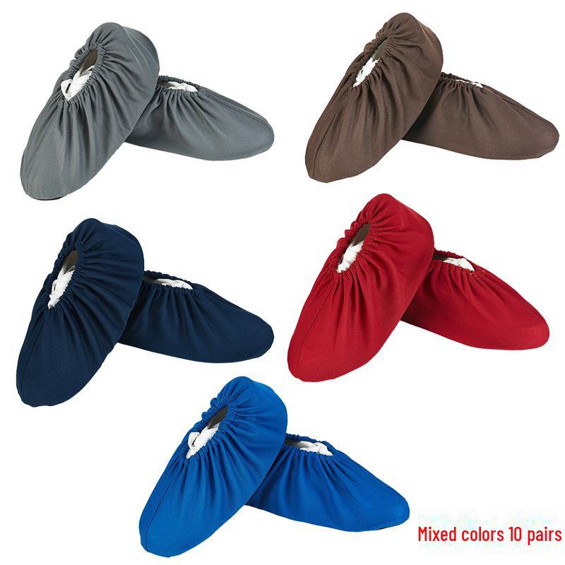 Durable Non-Slip Flannel Shoe Covers for Reusable Indoor Use - Ideal for Kids, Guests, and Students