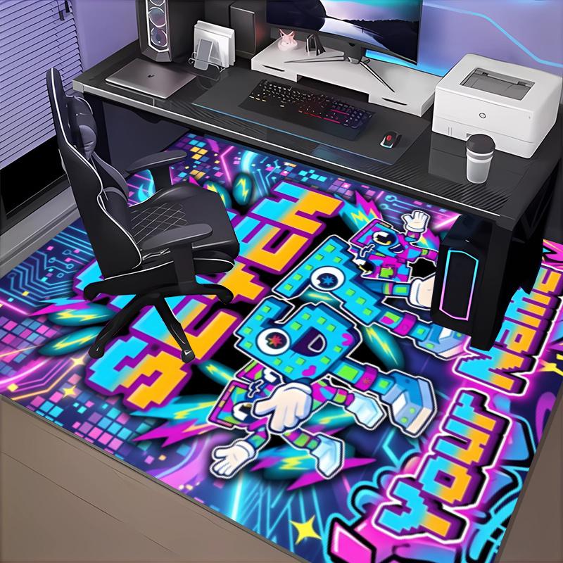 Custom Name Space Adventure Six Seven Rug Office Rug, Indoor Rug, Chair Rug, Living Rooms, Doormat Game Rug Home Decor Birthday Christmas Gifts
