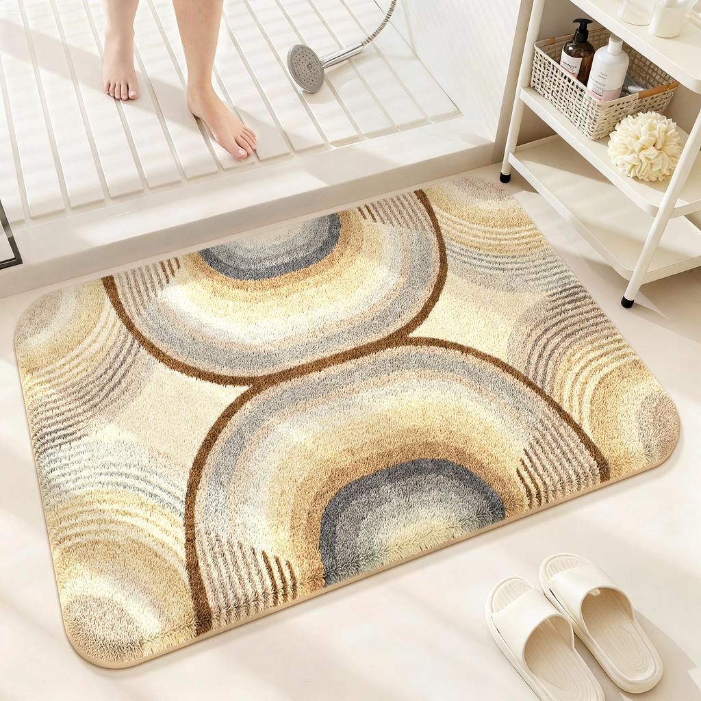 Imitation Cashmere Bathroom Floor Mat Toilet Toilet Toilet Door Absorbent Foot Mat Household Quick-drying Carpet