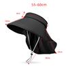 Outdoor Sun Bucket Hat for Women Men Large Brim Shawl Sun Hat Ice Silk UV Protection Sunshade Empty Top Cap Hiking Fishing Climb Visors Headwear