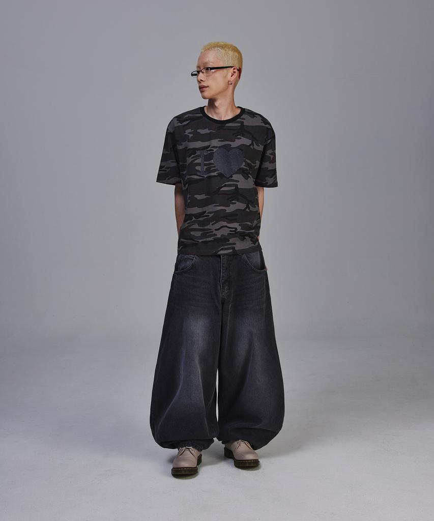 SCALLYWAG Swing Balloon Fit Denim [Black]
