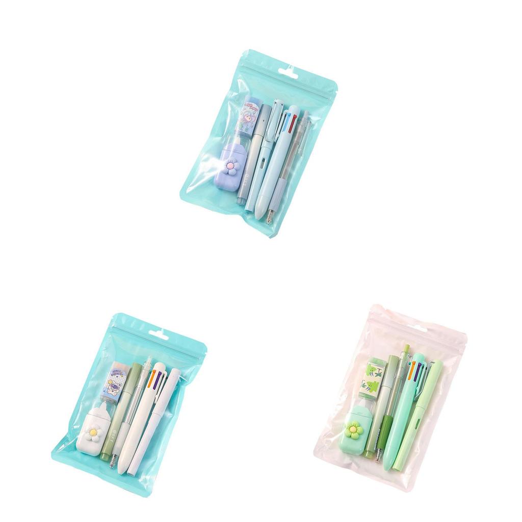 Student Stationery Set Gift Pack With 6 Colorful Items For Back To School Celebration