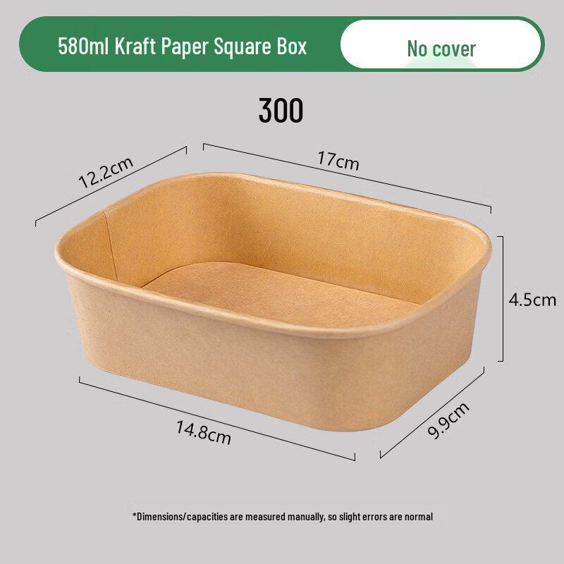 Disposable Kraft Paper Food Container with Lid