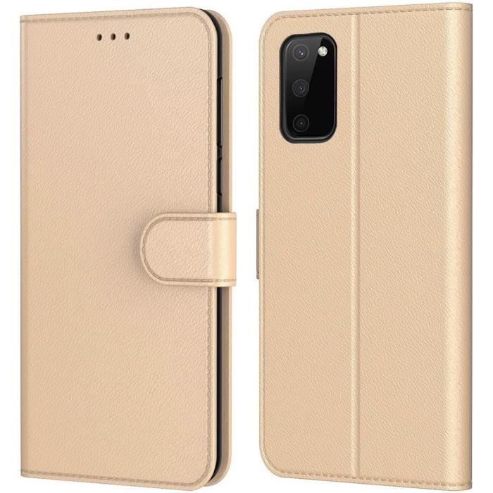 Coque de Protection - PROSHOP - Samsung S20 - Doré - Effet Cuir Souple - Anti-Choc