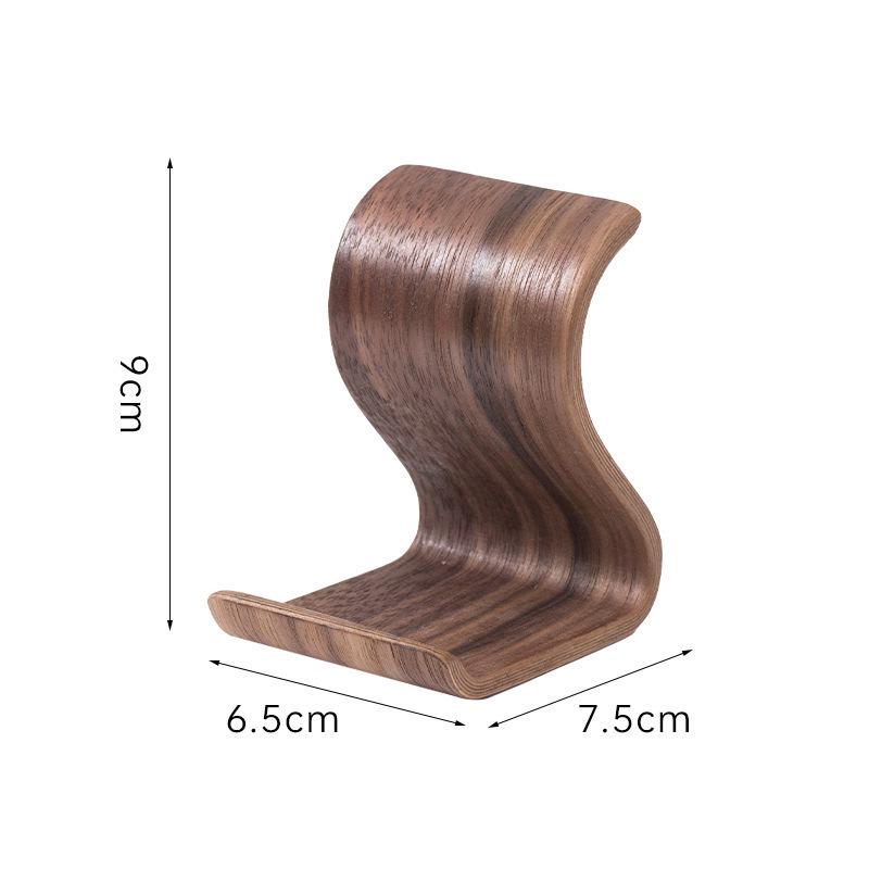 

North American Black Walnut Mobile Phone Stand - Universal Solid Wood Holder