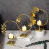 Gold Iron Candle Holder Exquisite Desktop Tealight Holder  Wedding Props