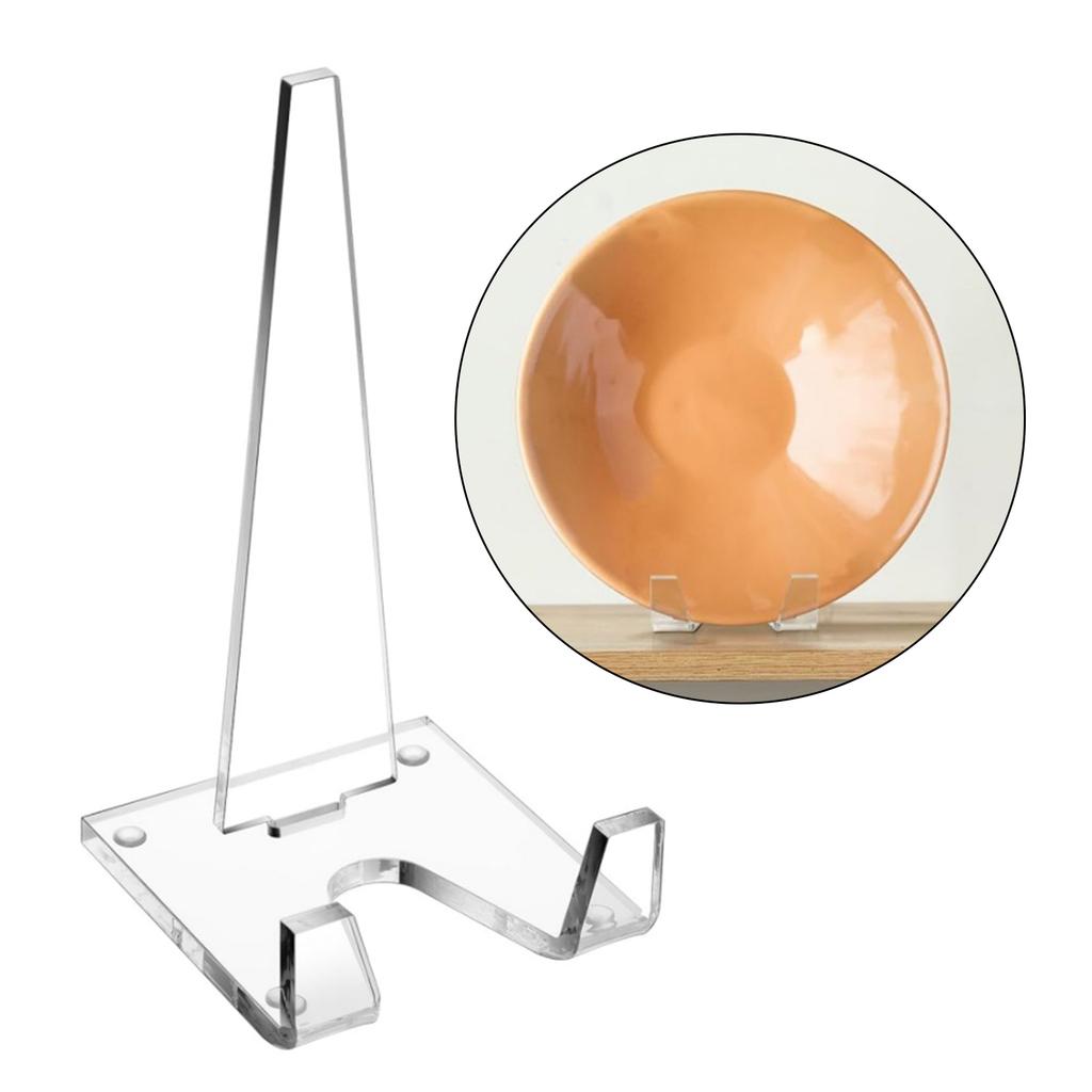Sturdy Clear Acrylic Display Stand Practical Small Clear Holder Decorative Easel for Art and Dining Presentations