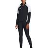 Under Armour Zip Straight Casual Long Sleeve Retro Sports Stand Collar Jacket Women Jackets Black 1379447-001