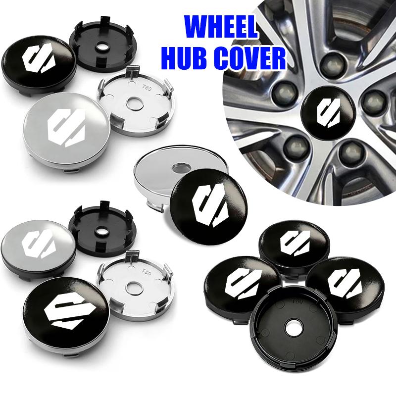 For Toyota 4pcs 56/60mm Car Wheel Center Cover Sticker Tire Hub Cap Badge Covers Alphard GR Gazoo Racing Camry Corolla RAV4