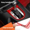 JeCar for Mustang Red Interior Gear Shift Panel Cover Trim Fit for Ford Mustang 2015-2023