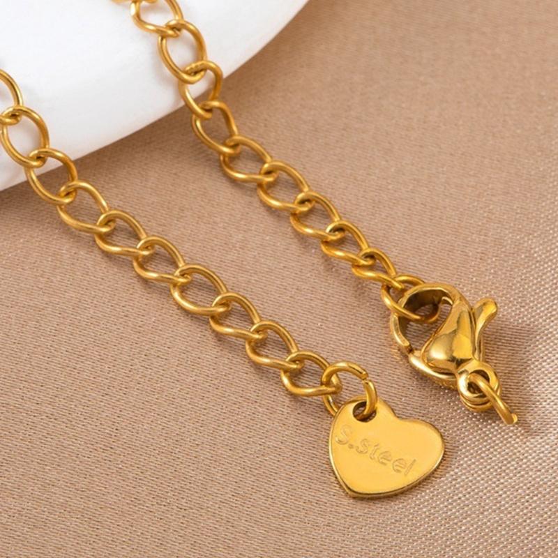 Pack of 10pcs Stainless Steel Adjustable Lobster Clasp Extension Chain for Jewelry Making and Bracelet Extender