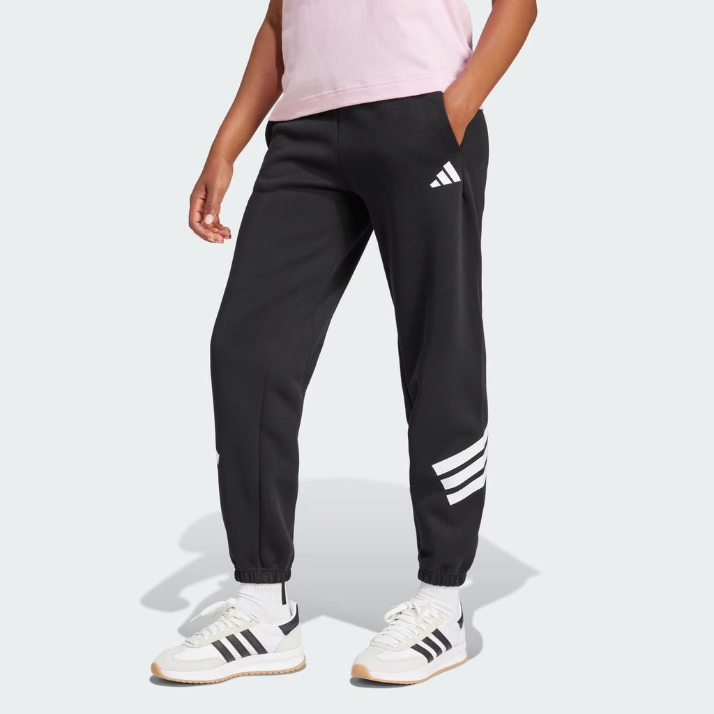 Adidas Future Icons 3-Stripes Comfortable Soft Loose Retro Sports Striped Casual Pants Women Pants Black JC5454