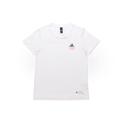 Camiseta Esportiva de Gola Redonda com Estampa de Panda Feminina Tops Branco GP1846