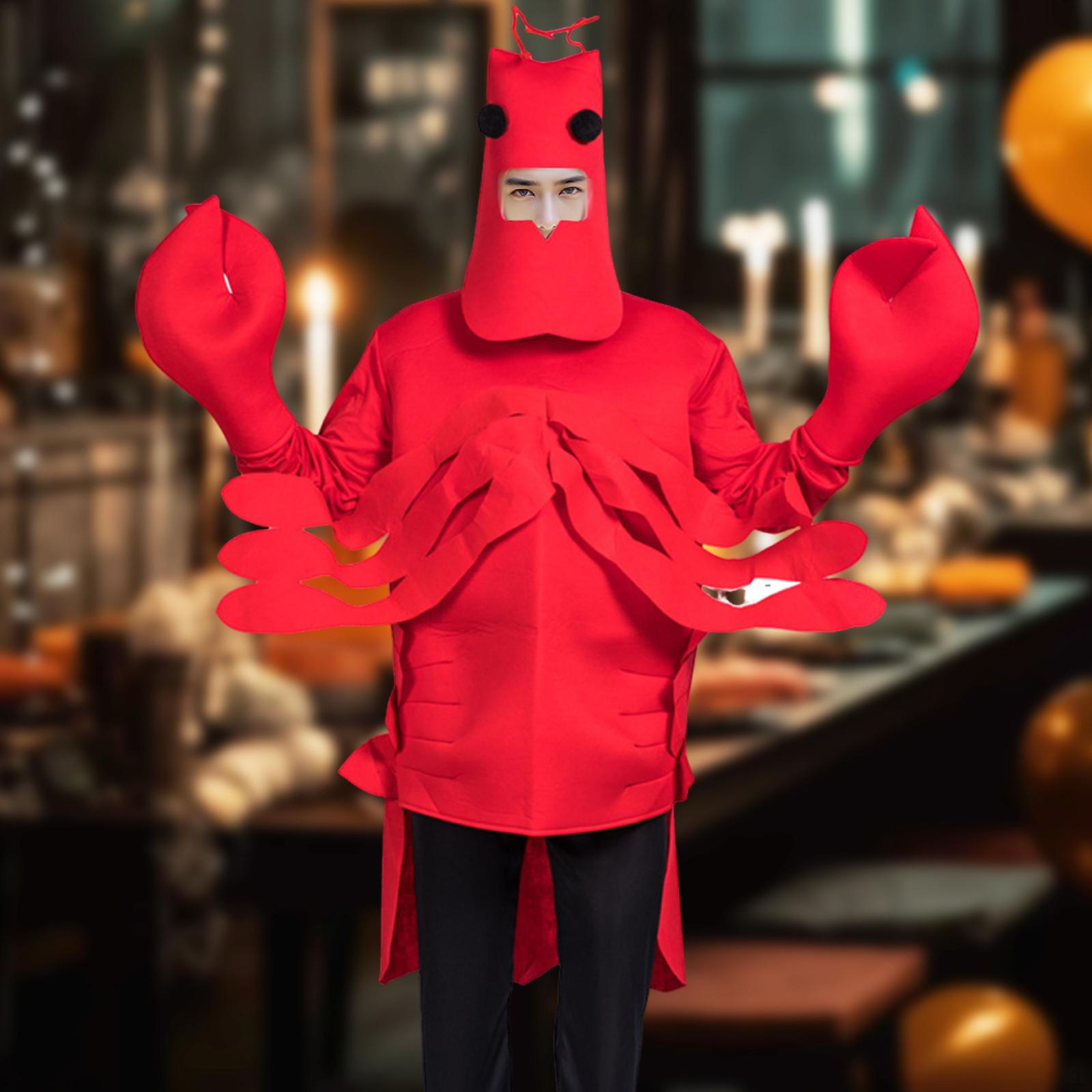 

Костюм на Хэллоуин, мультяшный наряд для вечеринок и карнавальных мероприятий Lobster